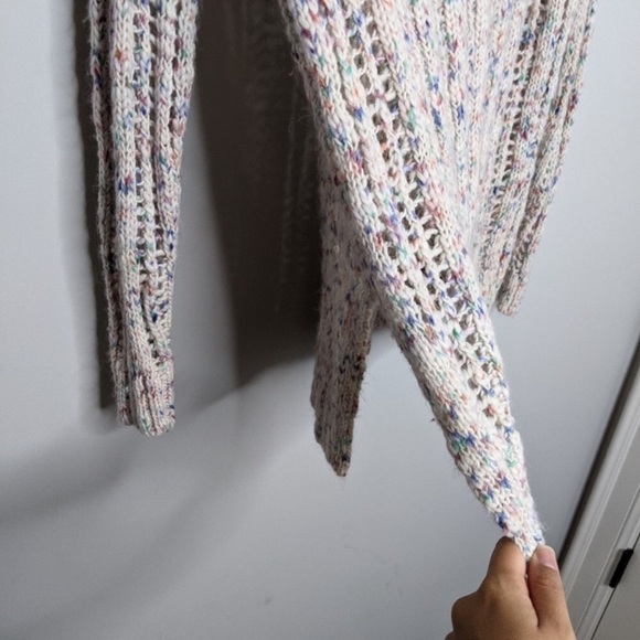 AEO Open Knit Keyhole Confetti Sweater Sz M - Picture 3 of 6